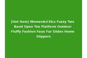 [Hot Item] Women's Fuzzy Two Band Open Toe Platform Outdoor Fluffy Fashion Faux Fur Slides Home Slippers