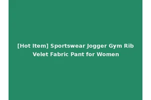 [Hot Item] Sportswear Jogger Gym Rib Velet Fabric Pant for Women