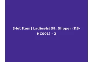 [Hot Item] Ladies' Slipper (KB-HC001) - 2
