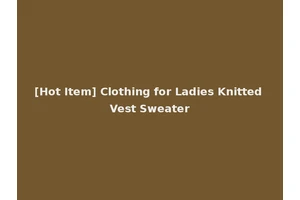 [Hot Item] Clothing for Ladies Knitted Vest Sweater