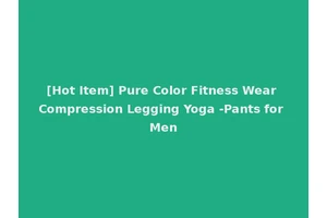 [Hot Item] Pure Color Fitness Wear Compression Legging Yoga -Pants for Men