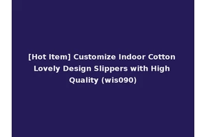 [Hot Item] Customize Indoor Cotton Lovely Design Slippers with High Quality (wis090)