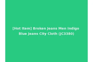 [Hot Item] Broken Jeans Men Indigo Blue Jeans City Cloth (JC3380)