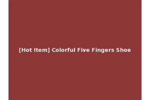 [Hot Item] Colorful Five Fingers Shoe
