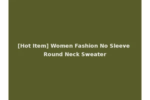 [Hot Item] Women Fashion No Sleeve Round Neck Sweater