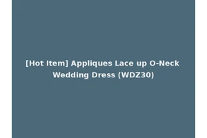 [Hot Item] Appliques Lace up O-Neck Wedding Dress (WDZ30)