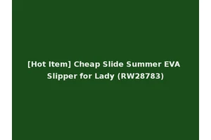 [Hot Item] Cheap Slide Summer EVA Slipper for Lady (RW28783)