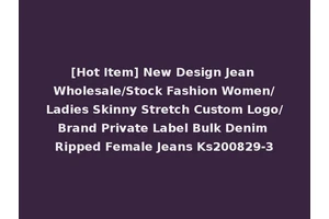[Hot Item] New Design Jean Wholesale/Stock Fashion Women/Ladies Skinny Stretch Custom Logo/Brand Private Label Bulk Denim Ripped Female Jeans Ks200829-3