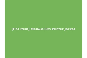 [Hot Item] Men's Winter Jacket