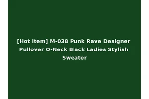 [Hot Item] M-038 Punk Rave Designer Pullover O-Neck Black Ladies Stylish Sweater