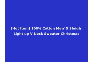 [Hot Item] 100% Cotton Men′ S Sleigh Light up V Neck Sweater Christmas
