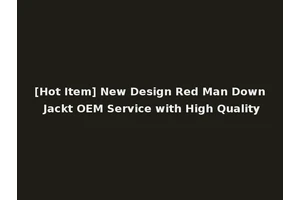 [Hot Item] New Design Red Man Down Jackt OEM Service with High Quality