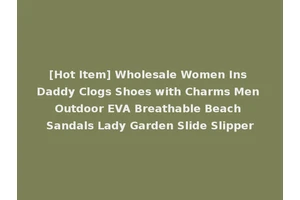 [Hot Item] Wholesale Women Ins Daddy Clogs Shoes with Charms Men Outdoor EVA Breathable Beach Sandals Lady Garden Slide Slipper