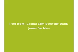 [Hot Item] Casual Slim Stretchy Daek Jeans for Men