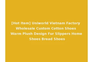 [Hot Item] Uniworld Vietnam Factory Wholesale Custom Cotton Shoes Warm Plush Design Fur Slippers Home Shoes Bread Shoes