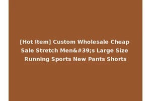 [Hot Item] Custom Wholesale Cheap Sale Stretch Men's Large Size Running Sports New Pants Shorts