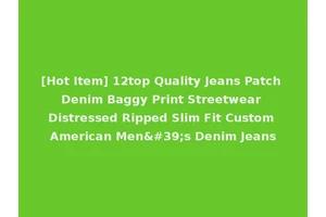 [Hot Item] 12top Quality Jeans Patch Denim Baggy Print Streetwear Distressed Ripped Slim Fit Custom American Men's Denim Jeans