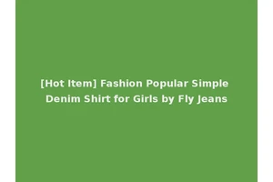 [Hot Item] Fashion Popular Simple Denim Shirt for Girls by Fly Jeans