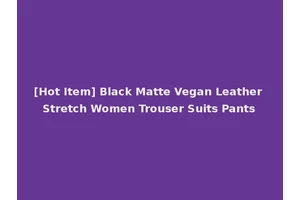 [Hot Item] Black Matte Vegan Leather Stretch Women Trouser Suits Pants
