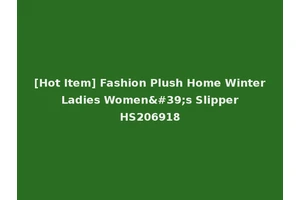 [Hot Item] Fashion Plush Home Winter Ladies Women's Slipper HS206918