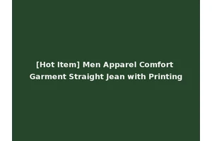 [Hot Item] Men Apparel Comfort Garment Straight Jean with Printing