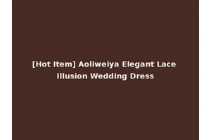 [Hot Item] Aoliweiya Elegant Lace Illusion Wedding Dress