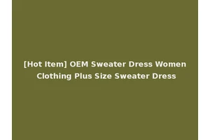 [Hot Item] OEM Sweater Dress Women Clothing Plus Size Sweater Dress