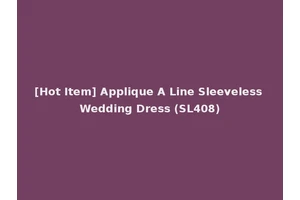 [Hot Item] Applique A Line Sleeveless Wedding Dress (SL408)