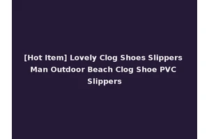 [Hot Item] Lovely Clog Shoes Slippers Man Outdoor Beach Clog Shoe PVC Slippers