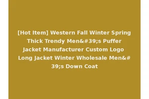[Hot Item] Western Fall Winter Spring Thick Trendy Men's Puffer Jacket Manufacturer Custom Logo Long Jacket Winter Wholesale Men's Down Coat
