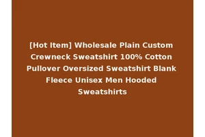 [Hot Item] Wholesale Plain Custom Crewneck Sweatshirt 100% Cotton Pullover Oversized Sweatshirt Blank Fleece Unisex Men Hooded Sweatshirts