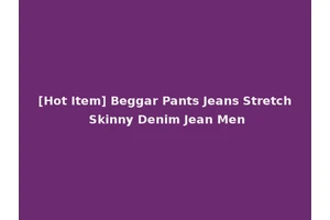 [Hot Item] Beggar Pants Jeans Stretch Skinny Denim Jean Men