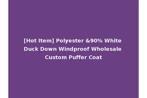 [Hot Item] Polyester &90% White Duck Down Windproof Wholesale Custom Puffer Coat