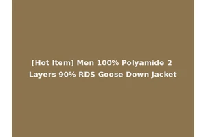 [Hot Item] Men 100% Polyamide 2 Layers 90% RDS Goose Down Jacket