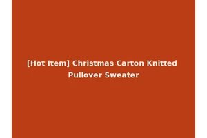 [Hot Item] Christmas Carton Knitted Pullover Sweater