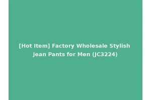 [Hot Item] Factory Wholesale Stylish Jean Pants for Men (JC3224)