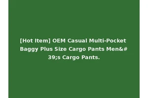 [Hot Item] OEM Casual Multi-Pocket Baggy Plus Size Cargo Pants Men's Cargo Pants.