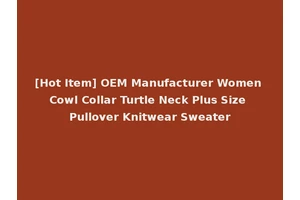 [Hot Item] OEM Manufacturer Women Cowl Collar Turtle Neck Plus Size Pullover Knitwear Sweater