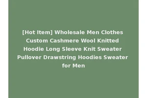 [Hot Item] Wholesale Men Clothes Custom Cashmere Wool Knitted Hoodie Long Sleeve Knit Sweater Pullover Drawstring Hoodies Sweater for Men