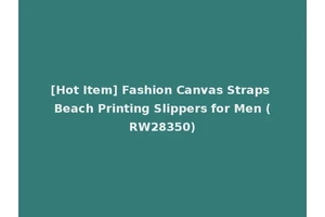 [Hot Item] Fashion Canvas Straps Beach Printing Slippers for Men (RW28350)
