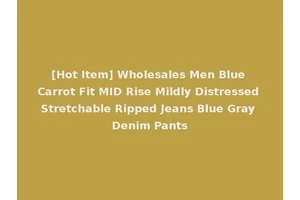 [Hot Item] Wholesales Men Blue Carrot Fit MID Rise Mildly Distressed Stretchable Ripped Jeans Blue Gray Denim Pants