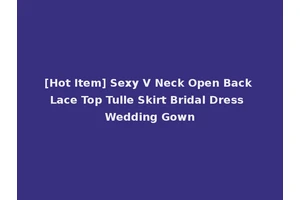 [Hot Item] Sexy V Neck Open Back Lace Top Tulle Skirt Bridal Dress Wedding Gown