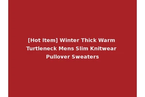 [Hot Item] Winter Thick Warm Turtleneck Mens Slim Knitwear Pullover Sweaters