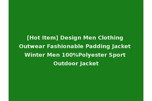 [Hot Item] Design Men Clothing Outwear Fashionable Padding Jacket Winter Men 100%Polyester Sport Outdoor Jacket