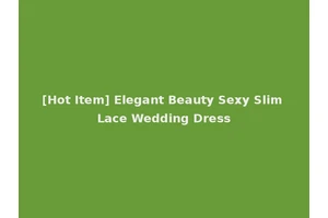 [Hot Item] Elegant Beauty Sexy Slim Lace Wedding Dress