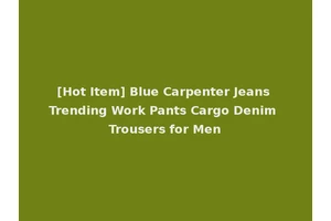 [Hot Item] Blue Carpenter Jeans Trending Work Pants Cargo Denim Trousers for Men