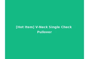 [Hot Item] V-Neck Single Check Pullover