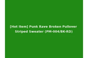 [Hot Item] Punk Rave Broken Pullover Striped Sweater (PM-004/BK-RD)