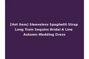 [Hot Item] Sleeveless Spaghetti Strap Long Train Sequins Bridal A Line Autumn Wedding Dress