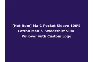 [Hot Item] Ma-1 Pocket Sleeve 100%Cotton Men′ S Sweatshirt Slim Pullover with Custom Logo